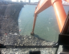 사석 노면 정리